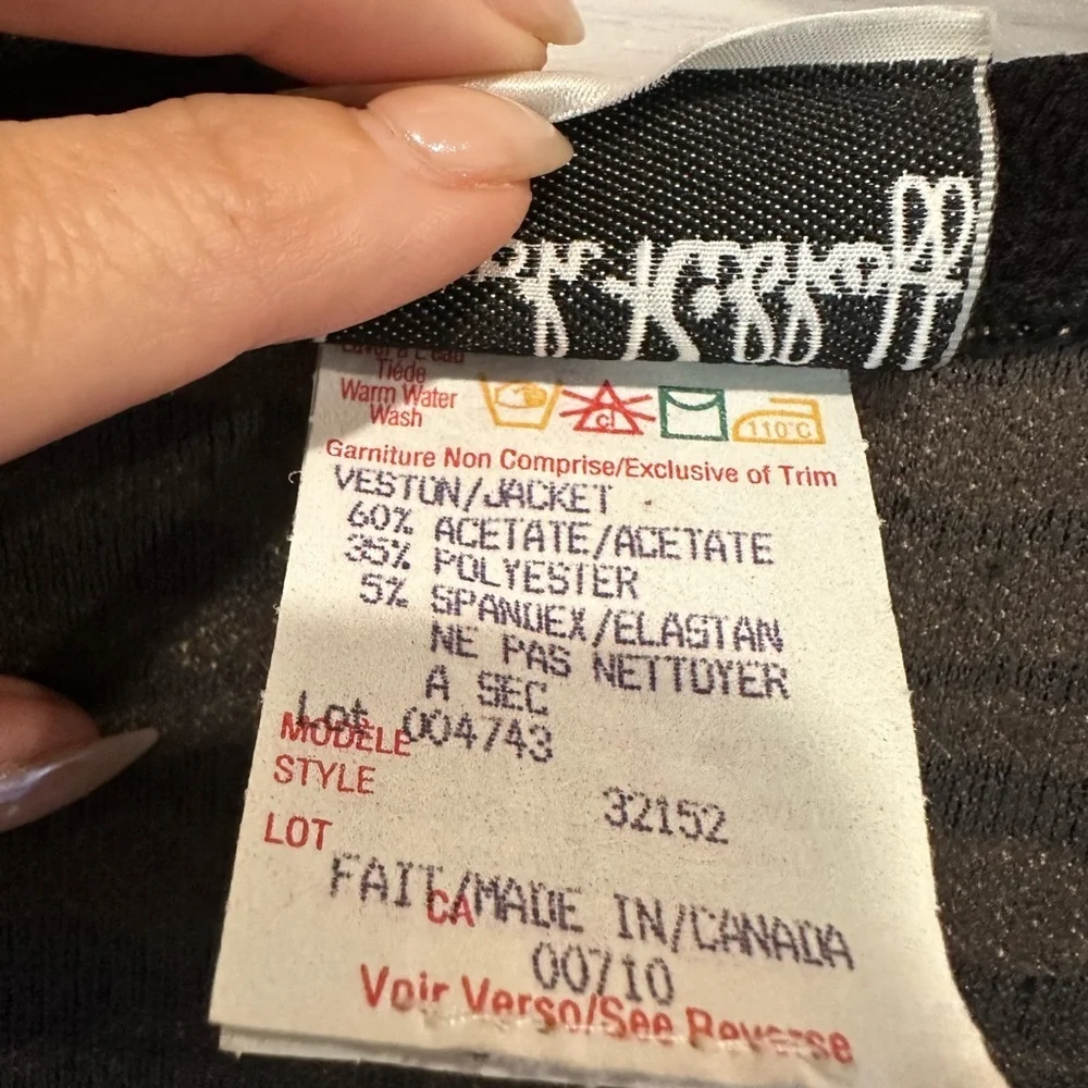 Joseph Ribkoff Brown/Black/Gold Cardigan - Picture 5 of 7